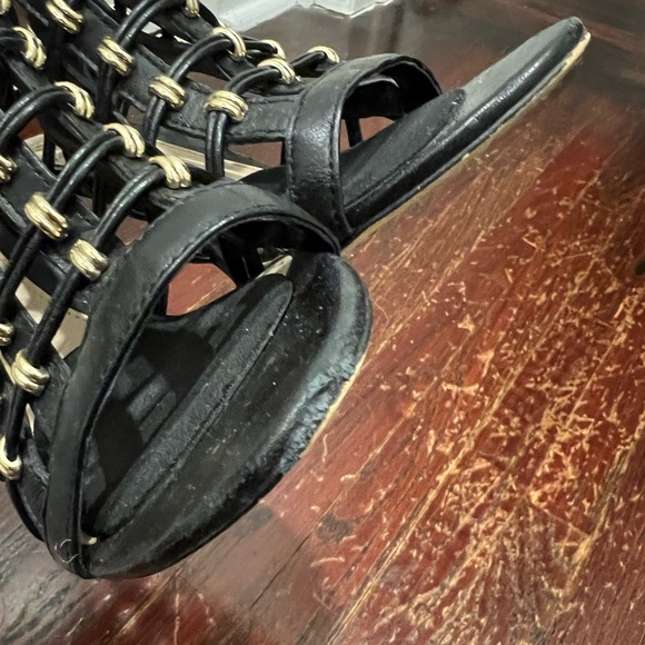 Vince black with gold beads caged heels - Picture 7 of 8